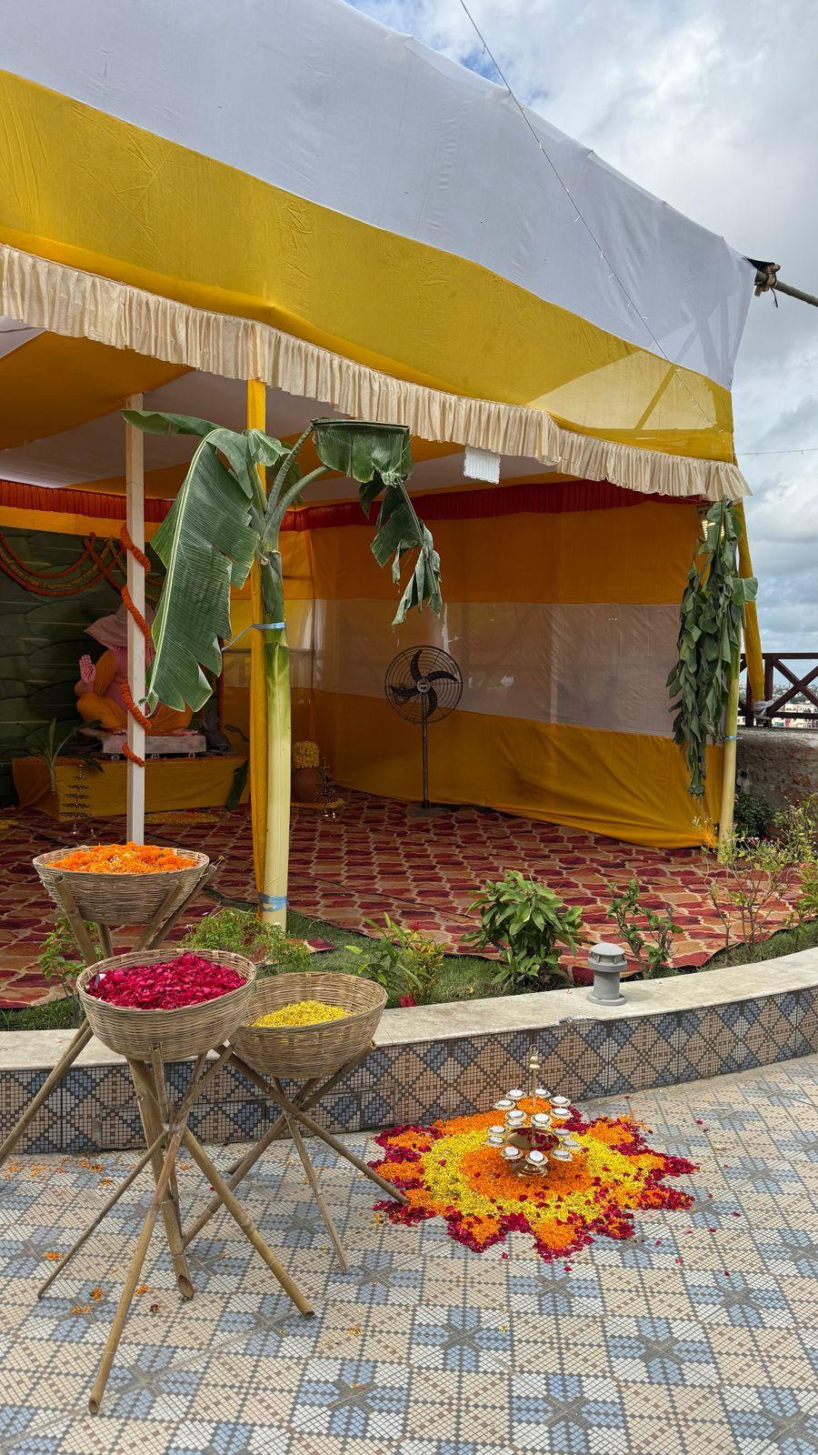Floral mandap design
